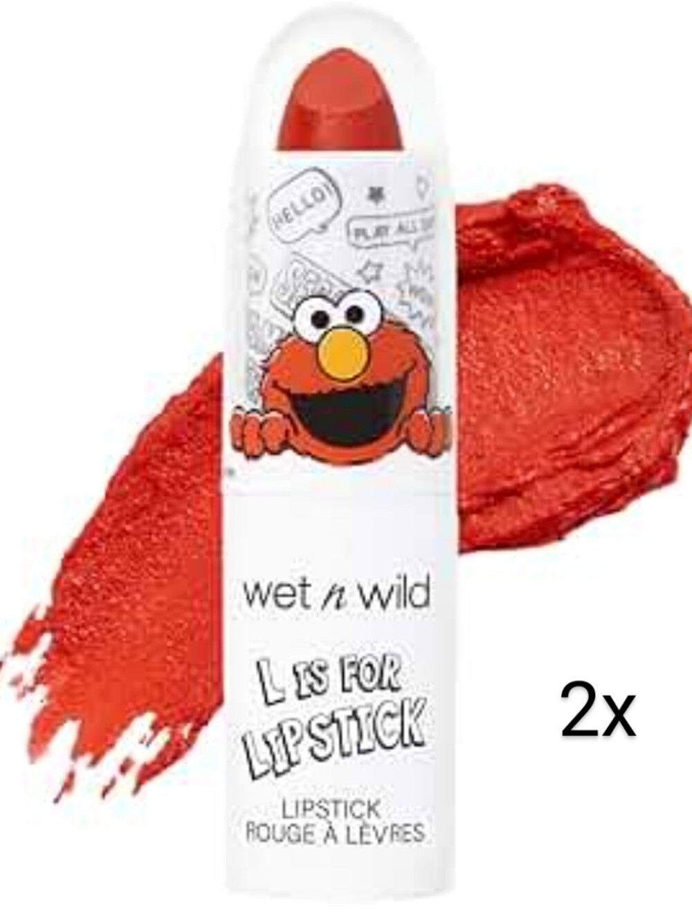 🆕 Wet n Wild x Lot if 2 Sesame Street, L Is For Lipstick Giggles
